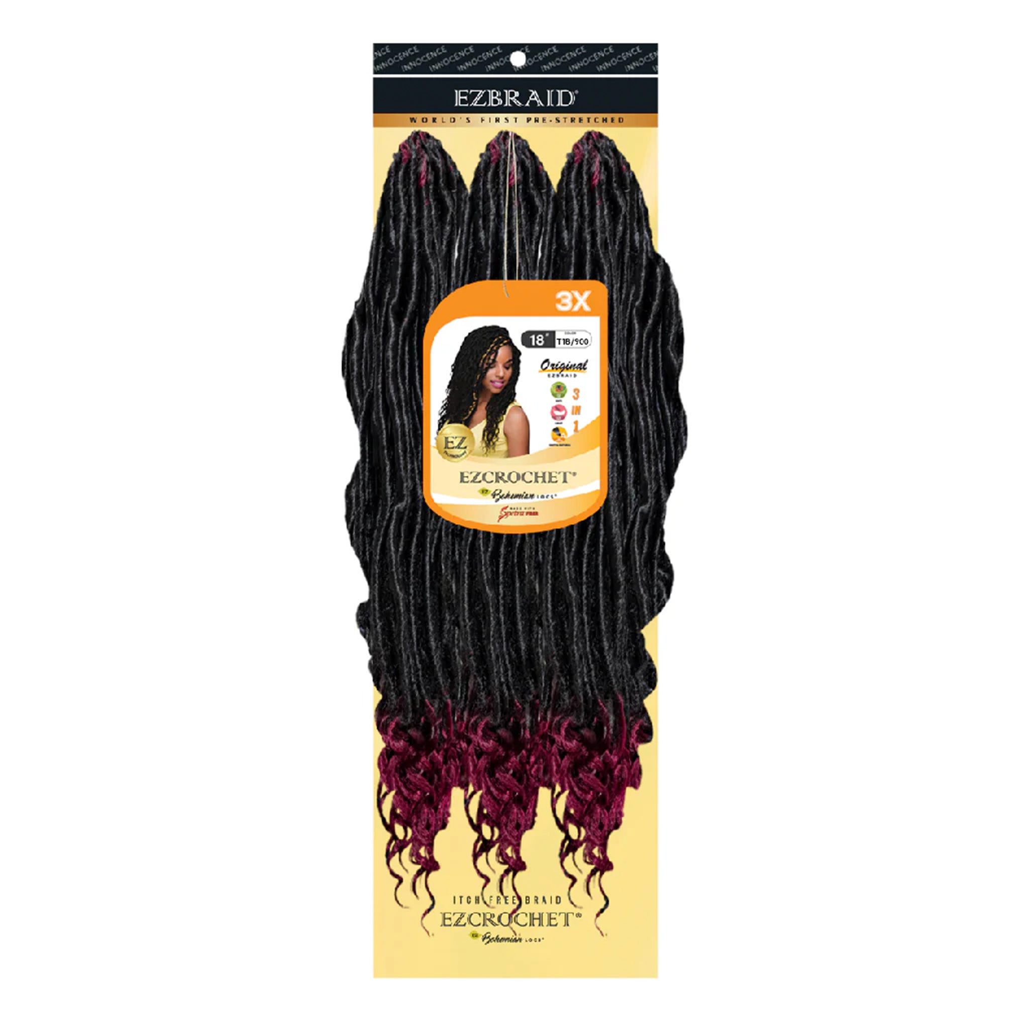 EZBRAID Ezcrochet 3X Bohemian Locs (18inch)