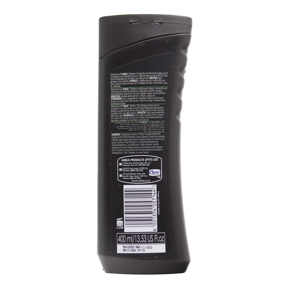 CLERE For Men Active Body Lotion (13.53oz)