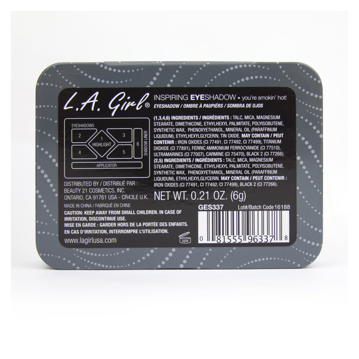L.A. GIRL Inspiring Eyeshadow Palette (0.21oz)