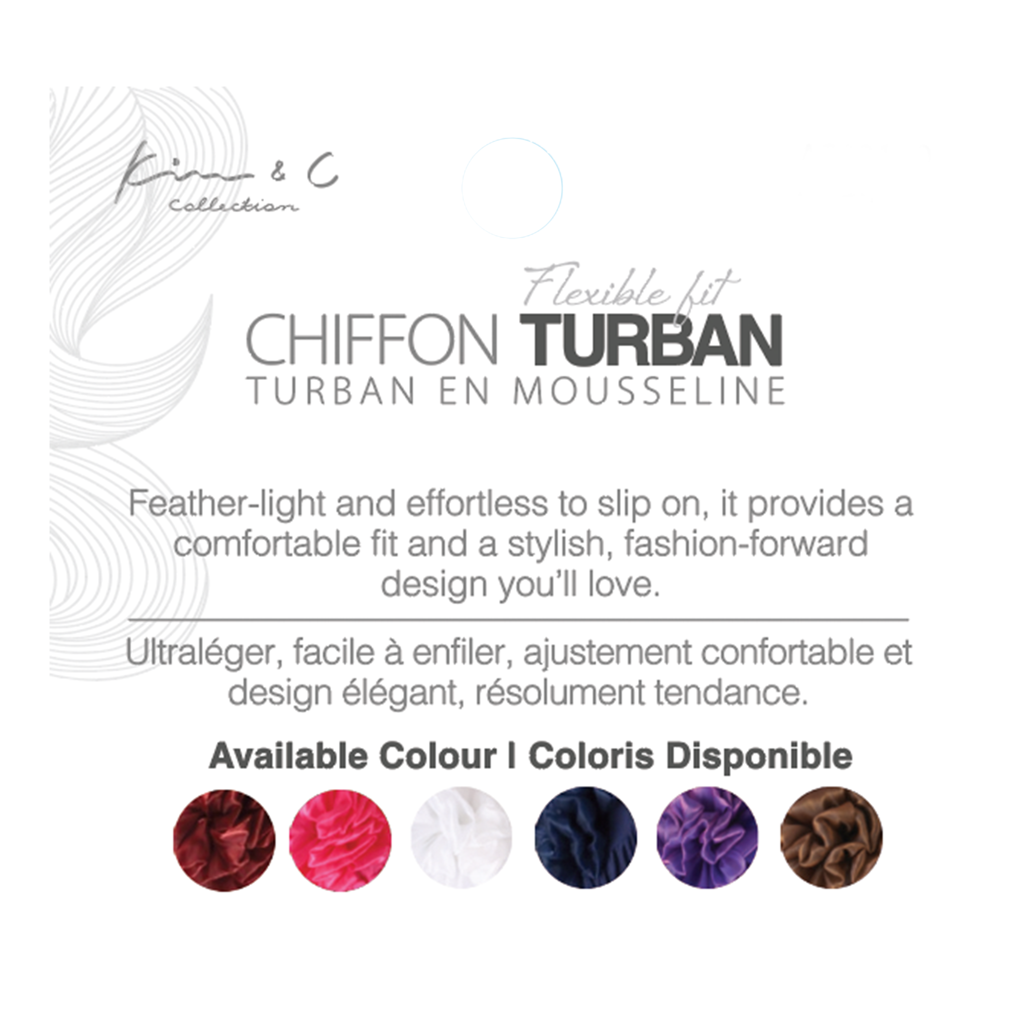 Kim & C Premium chiffon Turban