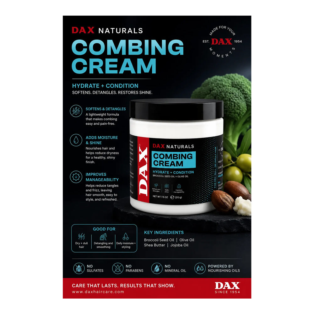 DAX Naturals Combing Cream [Broccoli Seed Oil] (7.5oz) - Aone Beauty Supply Online Store