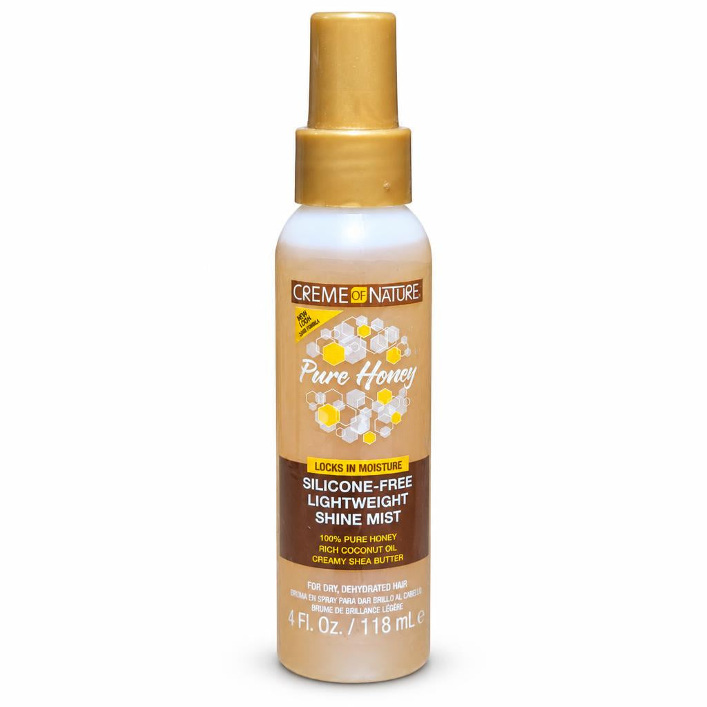 Creme de Nature Pure Honey Silicone-Free Lightweight Shine Mist in a 4 fl. oz.