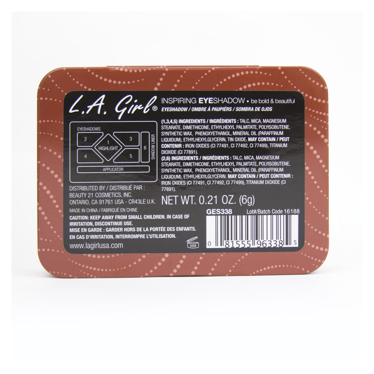 L.A. GIRL Inspiring Eyeshadow Palette (0.21oz)