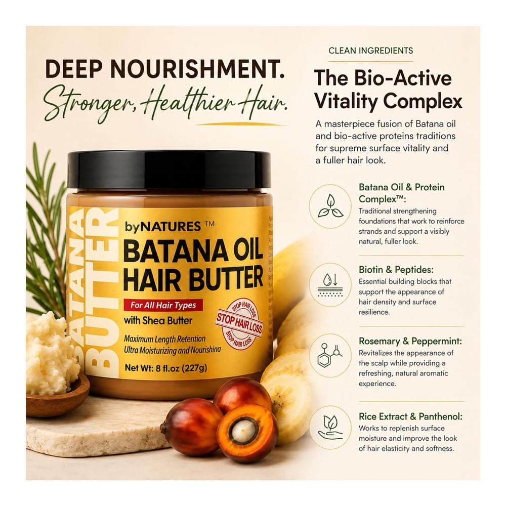 BY NATURES Batana Hair Butter (8oz)