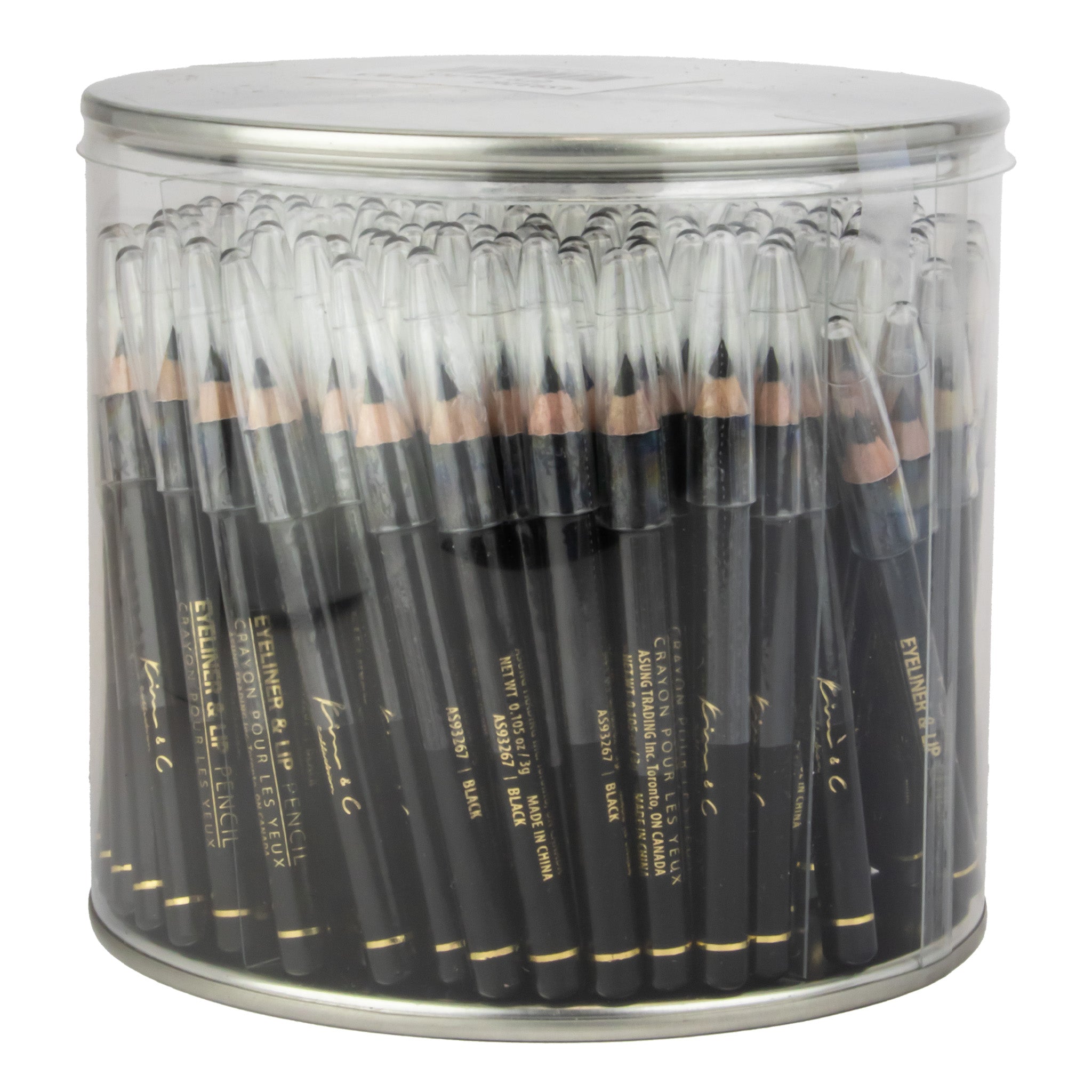 KIM & C Mini Eyeliner & Lip Pencil (144pcs/jar) - Black