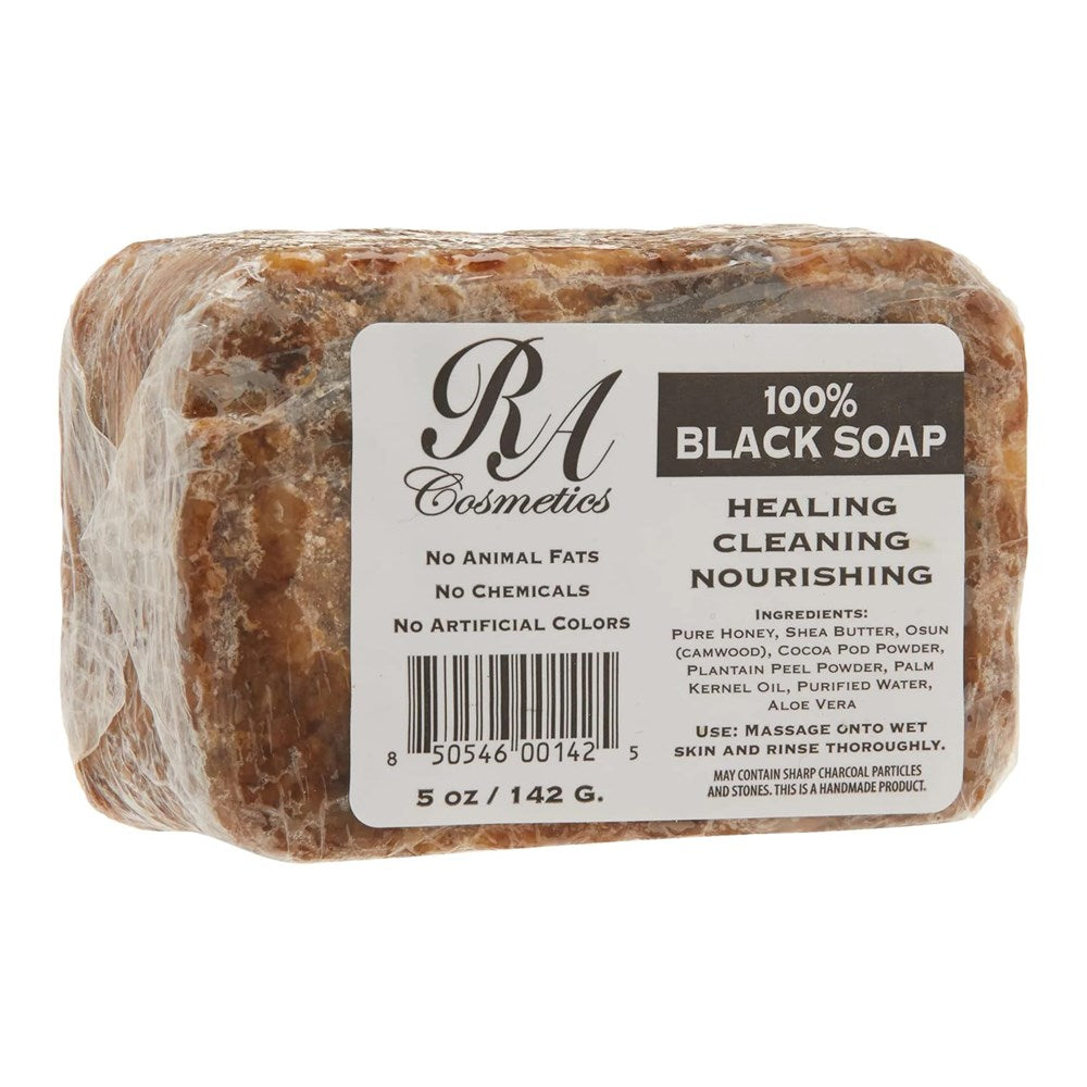 RA COSMETICS 100% Black Soap Bar (5oz)