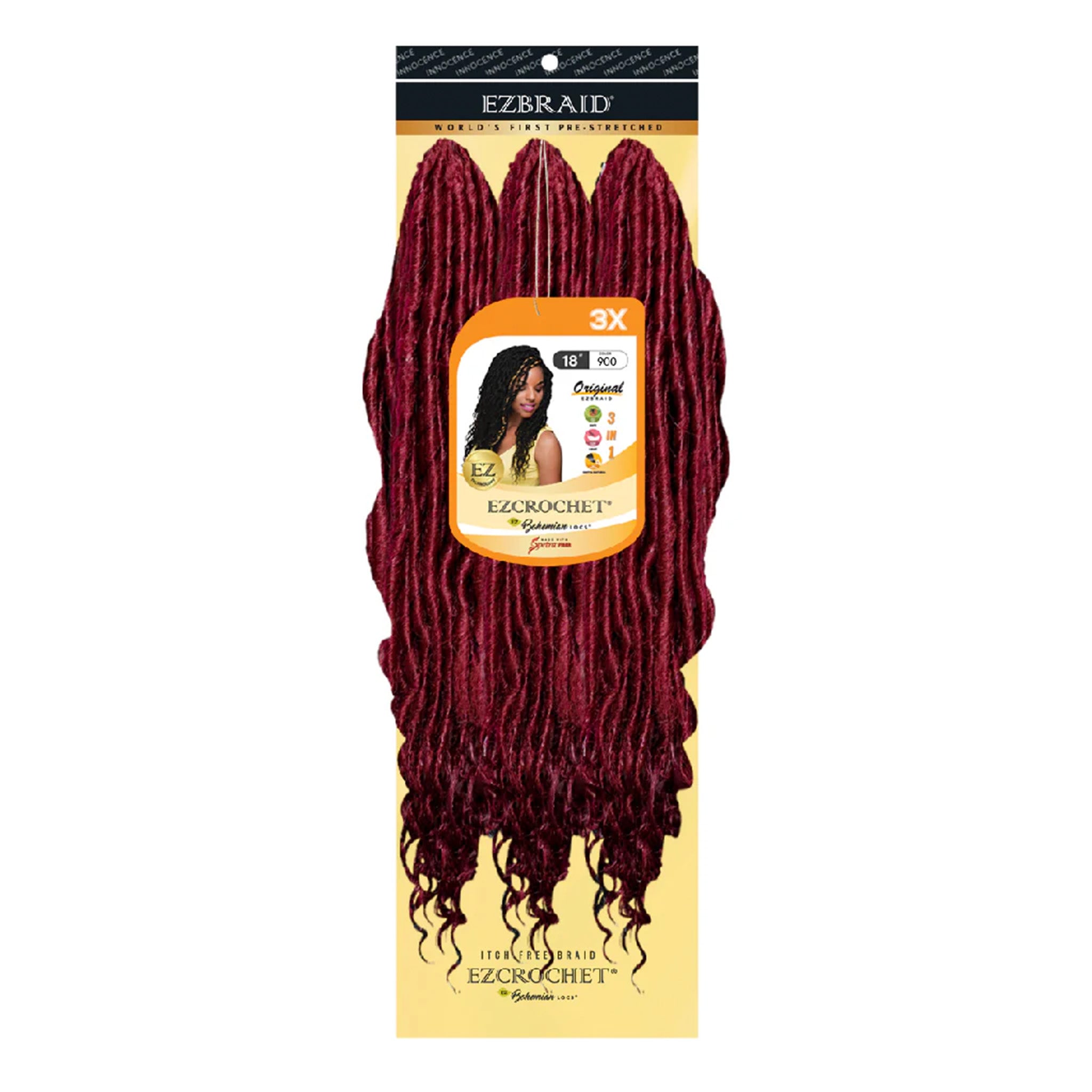 EZBRAID Ezcrochet 3X Bohemian Locs (18inch)