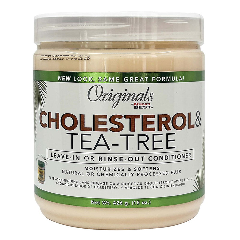 AFRICA'S BEST Originals Cholesterol & Tea-Tree Leave In or Rinse Out Conditioner (15oz)