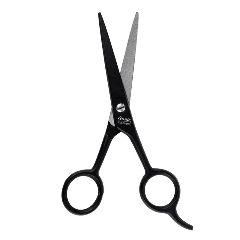 ANNIE Premium Stainless Steel Straight Hair Shears [Black]