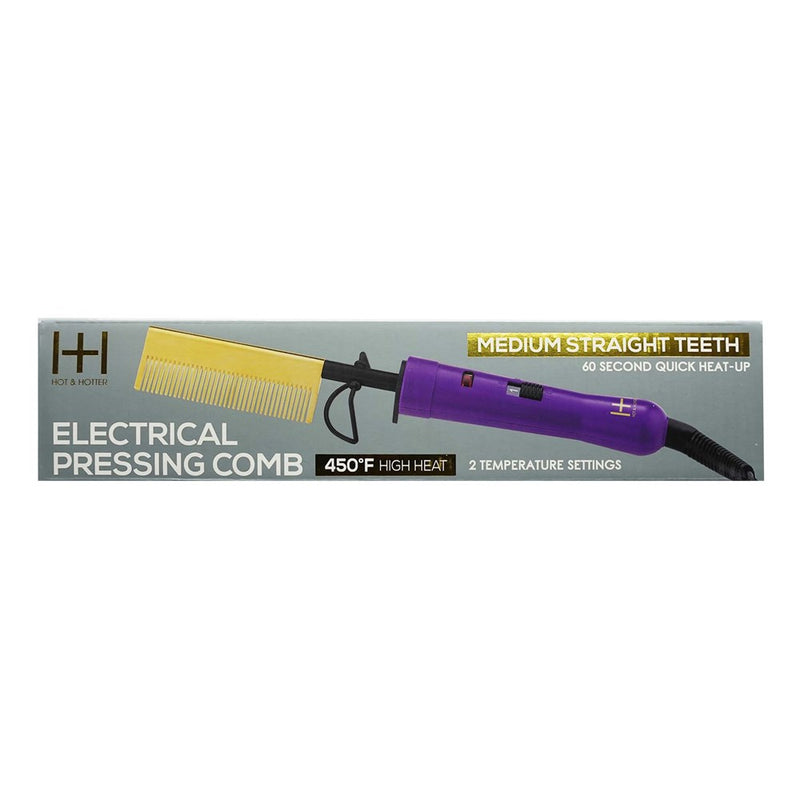 ANNIE Hot & Hotter Electric Pressing Comb [Medium Straight Teeth]