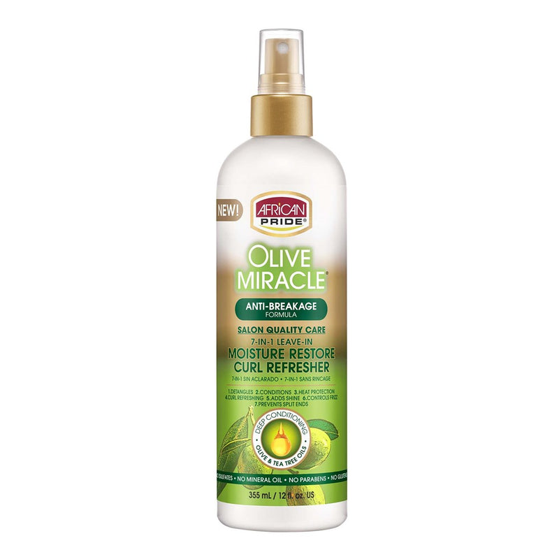 AFRICAN PRIDE Olive Miracle Moisture Restore Curl Refresher (12oz)