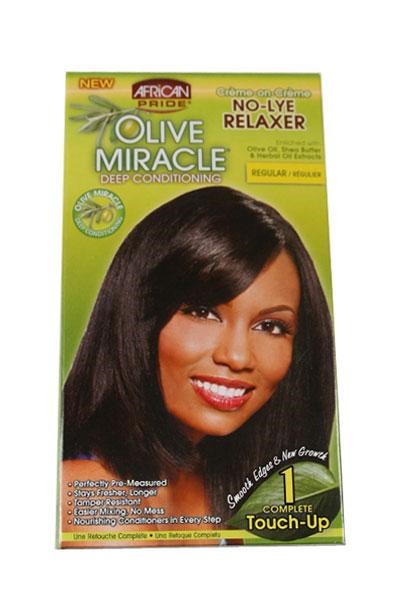 AFRICAN PRIDE Olive Miracle 1 Touch Up Relaxer Kit [Regular]