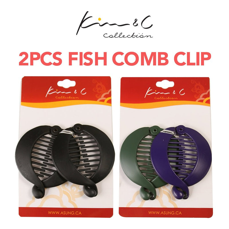 KIM & C 2pcs Fish Comb Clip