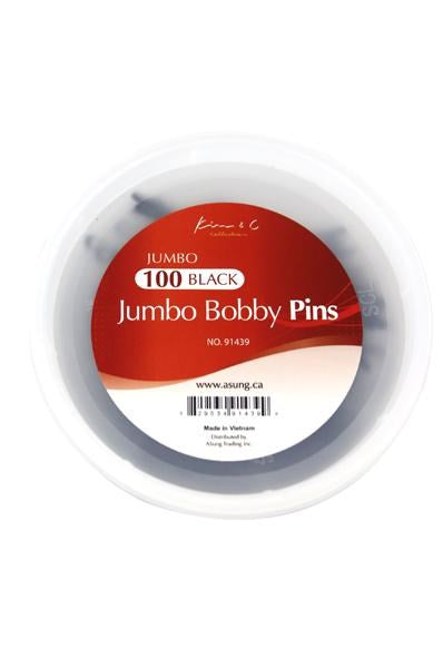 KIM & C 100pcs Jumbo Bobby Pins (100pcs/jar)