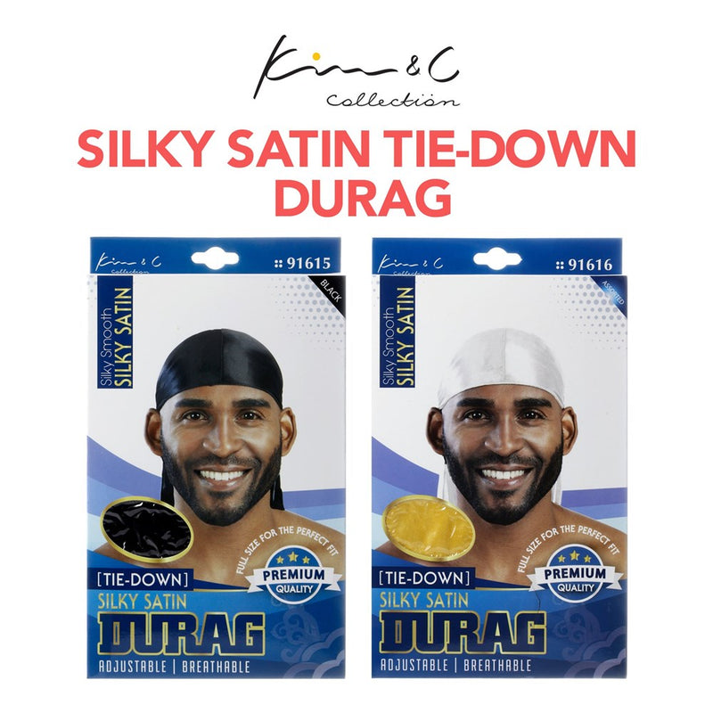 KIM & C Silky Satin Tie-Down Durag
