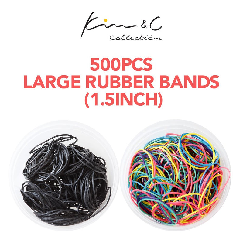 KIM & C 500pcs Large Rubber Bands (1.5inch)