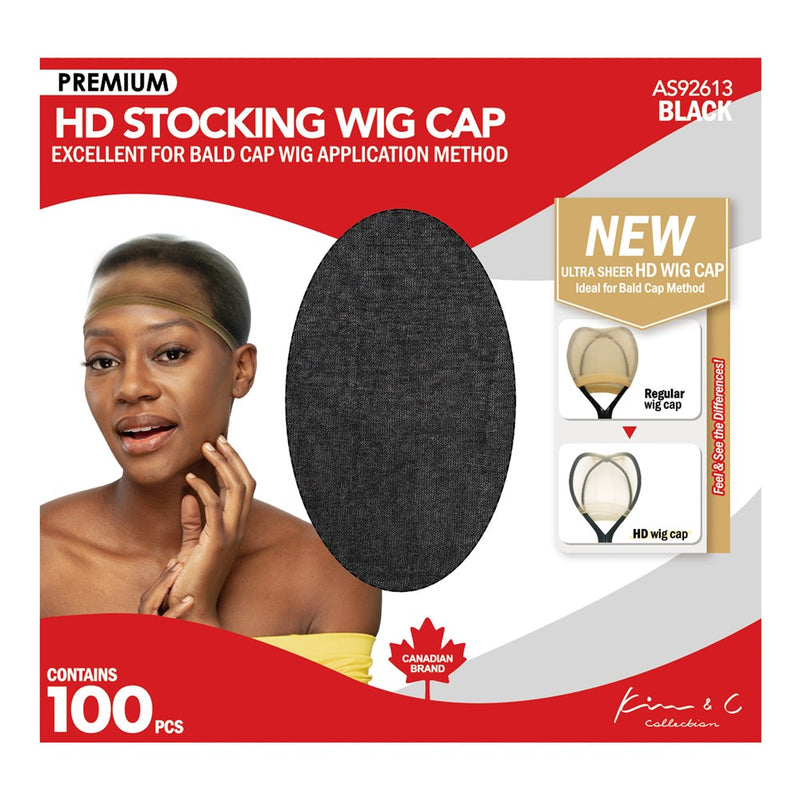 KIM & C Premium HD Stocking Wig Cap Bulk Pack (100pcs)