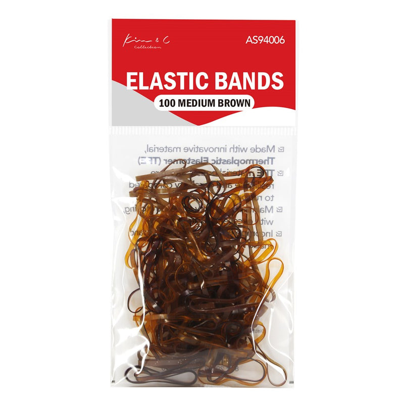 KIM & C 100pcs Elastic Bands (Medium 1.2inch)