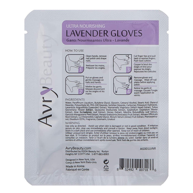 AVRY BEAUTY Moisturizing Hand Care Lavender Gloves [25pc/ds] [pc]