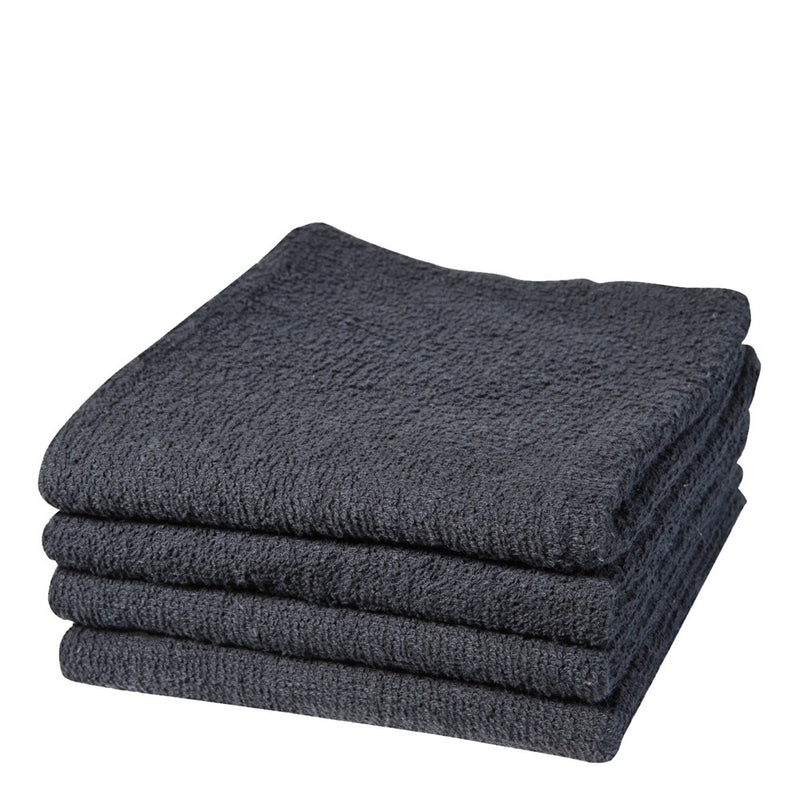 BABYLISS PRO Bleach Proof Cotton Towel Black [12pcs/Pack, 16"X27"]