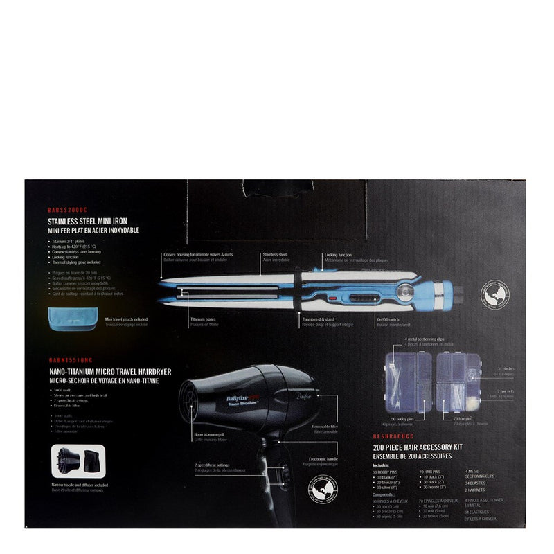 BABYLISS PRO Nano Titanium Optima 2000 Travel Kit [Limited Edition]