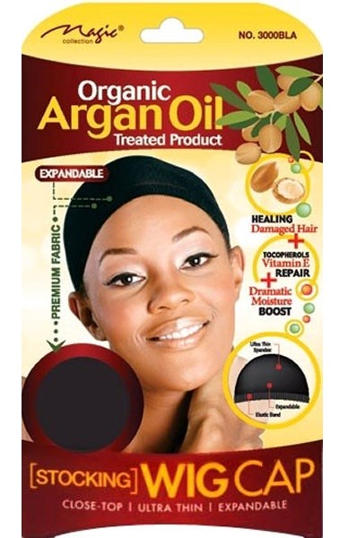 MAGIC COLLECTION Stocking Wig Cap 2pcs with Argan Oil Treated