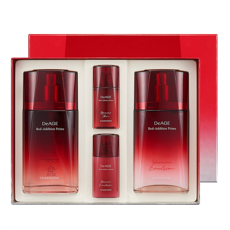 CHARMZONE DeAge Red-Addition PRIME Homme Duo Set (For Men)