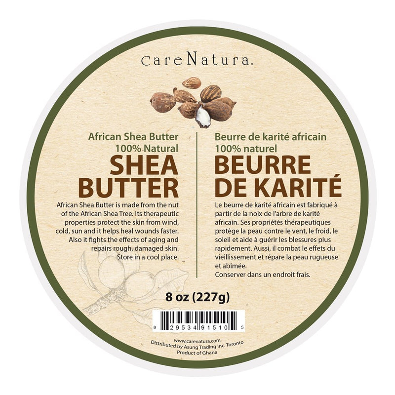 CARE NATURA  100% Natural Pure White African Shea Butter (8oz)