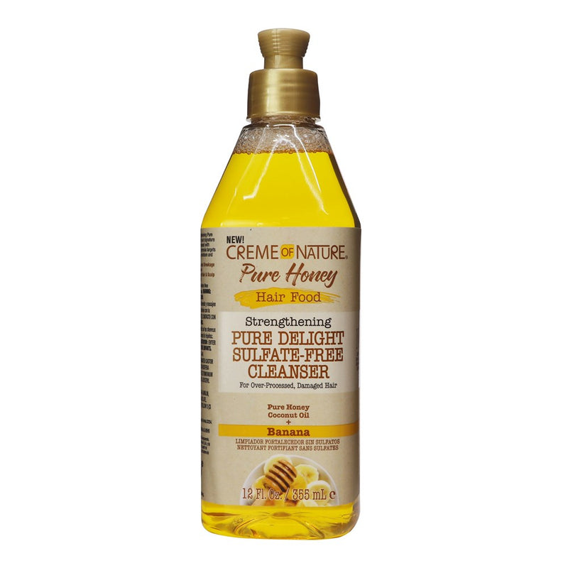 CREME OF NATURE Pure Honey Hair Food Pure Delight Sulfate Free Cleanser (12oz)