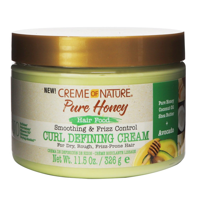 CREME OF NATURE Pure Honey Hair Food Avocado Curling Defining Cream (11.5oz)