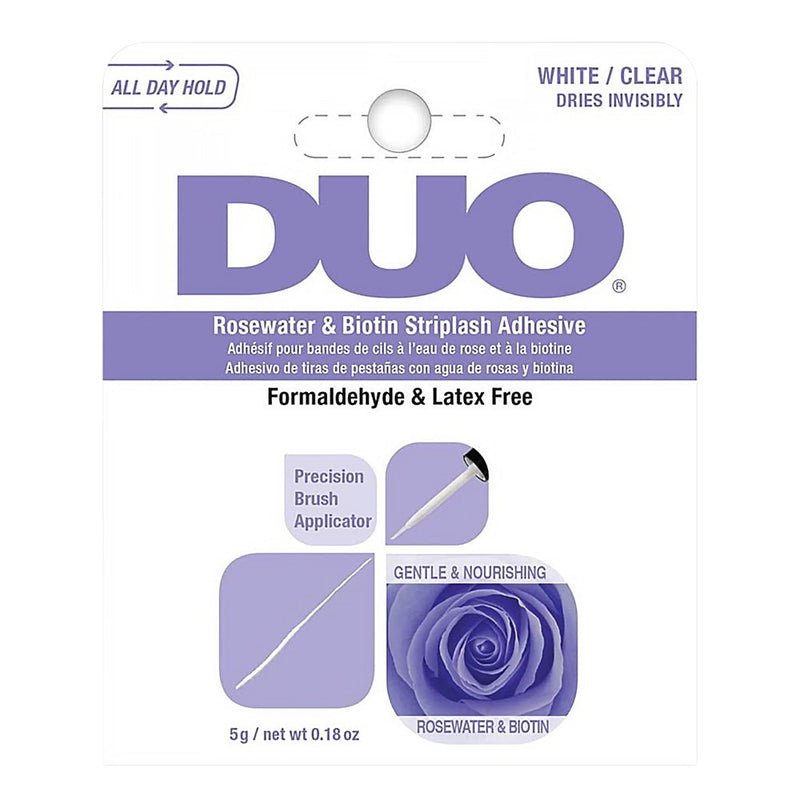 DUO Rosewater & Biotin Striplash Adhesive [White/Clear] (0.18oz/5g)
