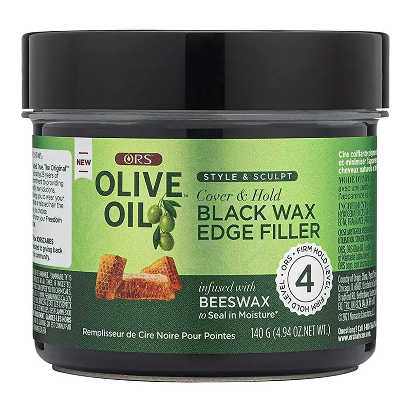ORS Olive Oil Cover & Hold Black Wax Edge Filler (4.94oz)