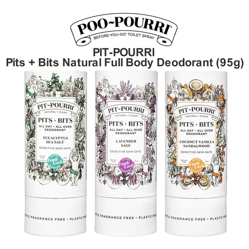 PIT-POURRI Pits + Bits Natural Full Body Deodorant (2oz)