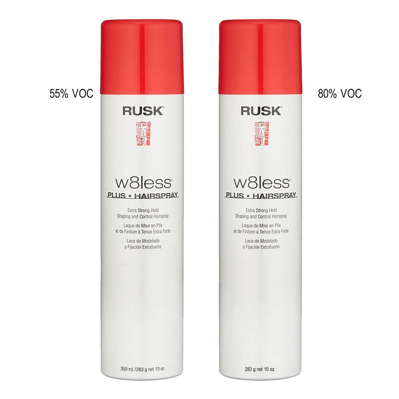 RUSK W8less Plus Hairspray Extra Strong Hold (10oz)