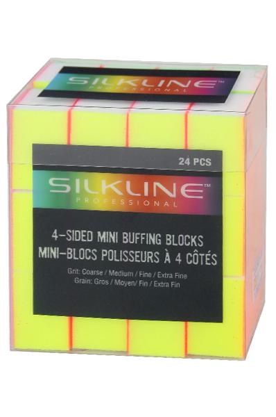 SILKLINE 4-Sided Mini Buffing Blocks 24pcs Bulk Pack