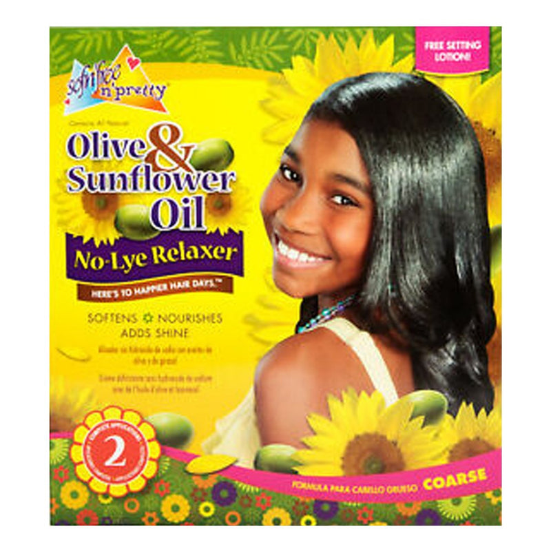 SOFN'FREE Pretty Olive & Sunflower Oil No-Lye Relaxer Kit 2App