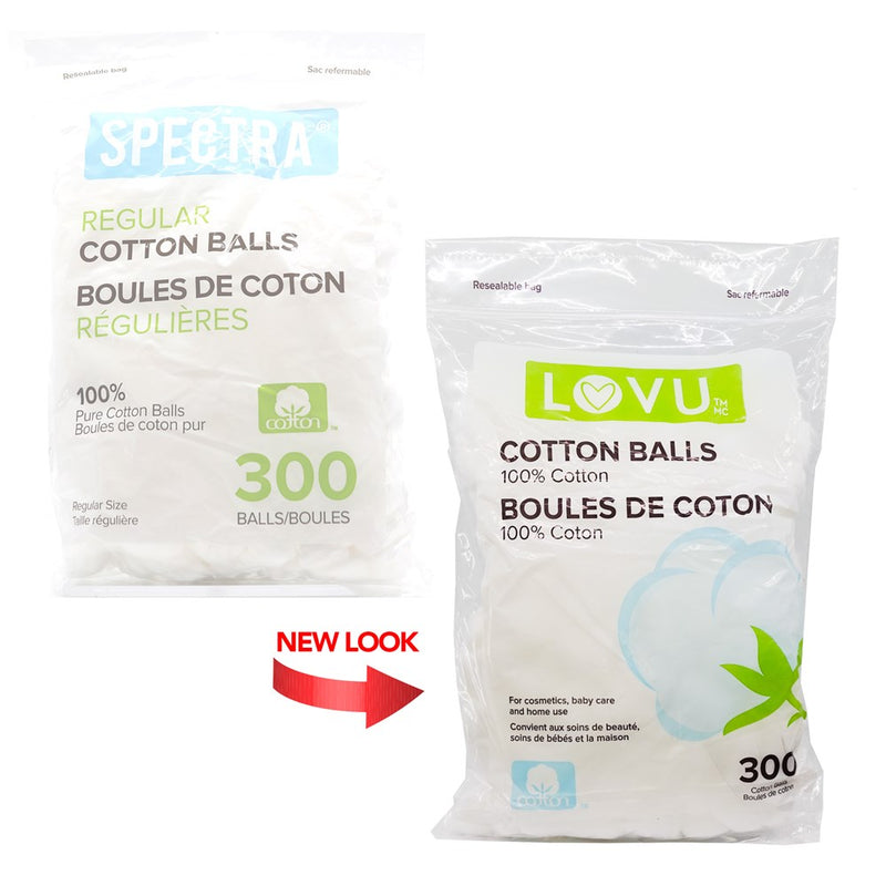 SPECTRA LOVU 100% Pure Cotton Ball (300pcs/pack)